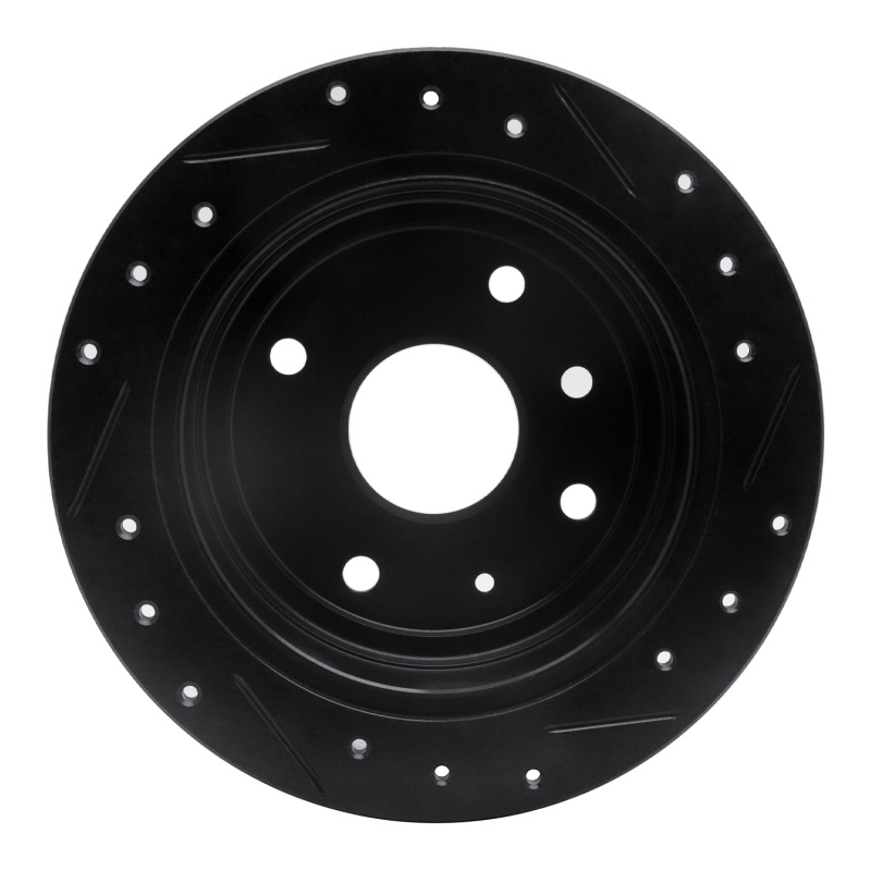 Chevrolet Optra Brake Rotor (1) - Rear Left - R1 Concepts - Drilled & Slotted - Black - `04-`10